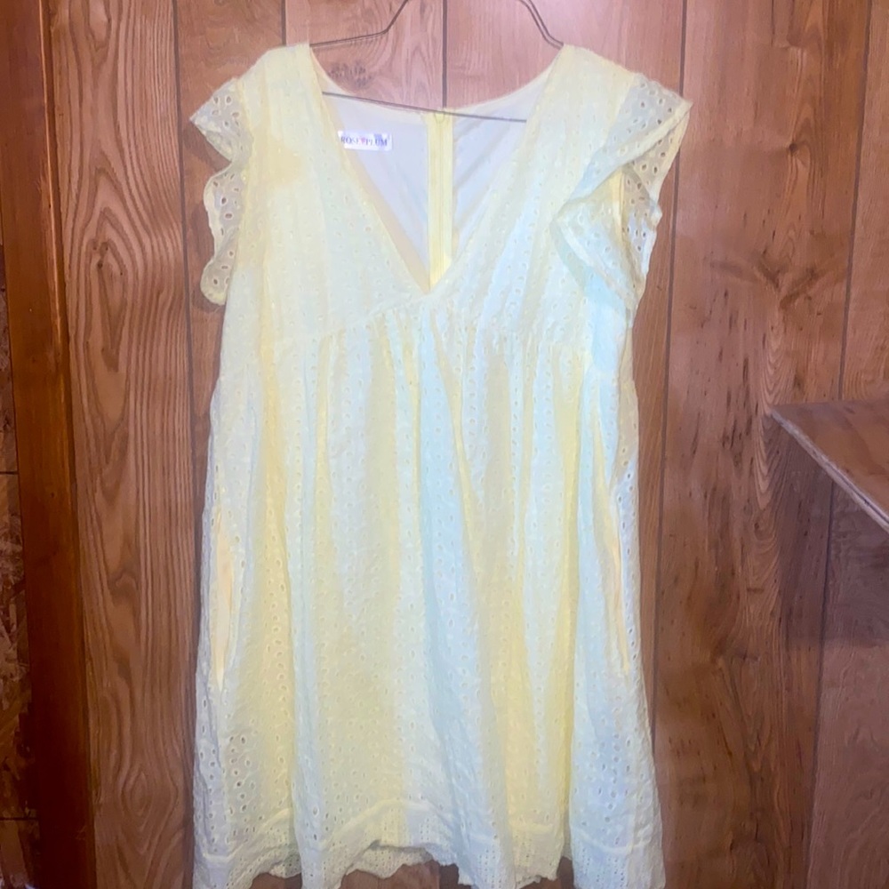Rose Plum, yellow Dress